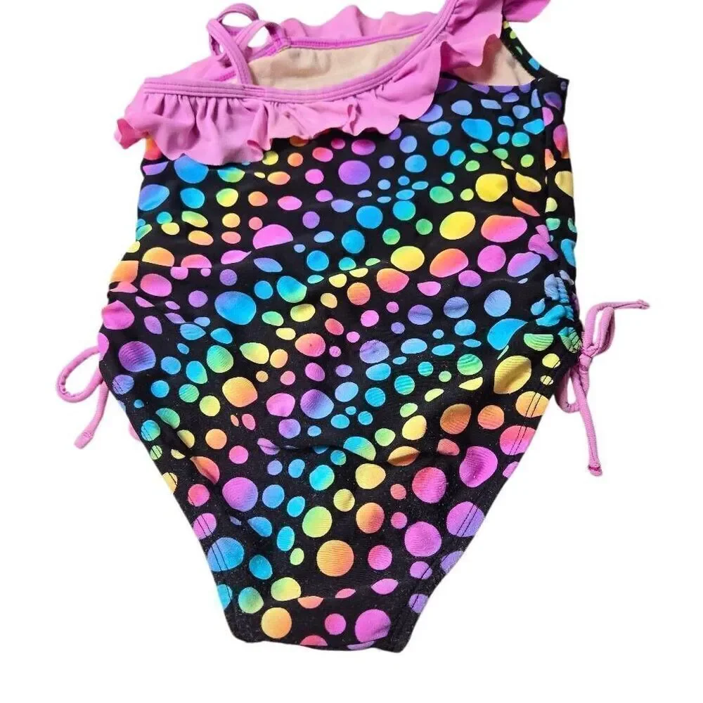 Arizona rainbow polka dot swim suit 6X